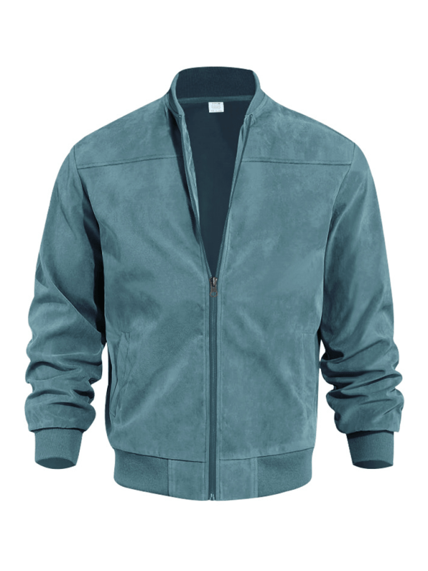 Levoire | Veste Bomber Daim Homme Bleu clair