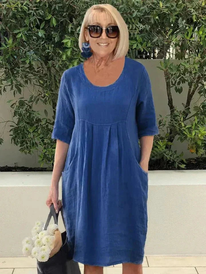 Levoire | Robe Fluide Classique bleu marine