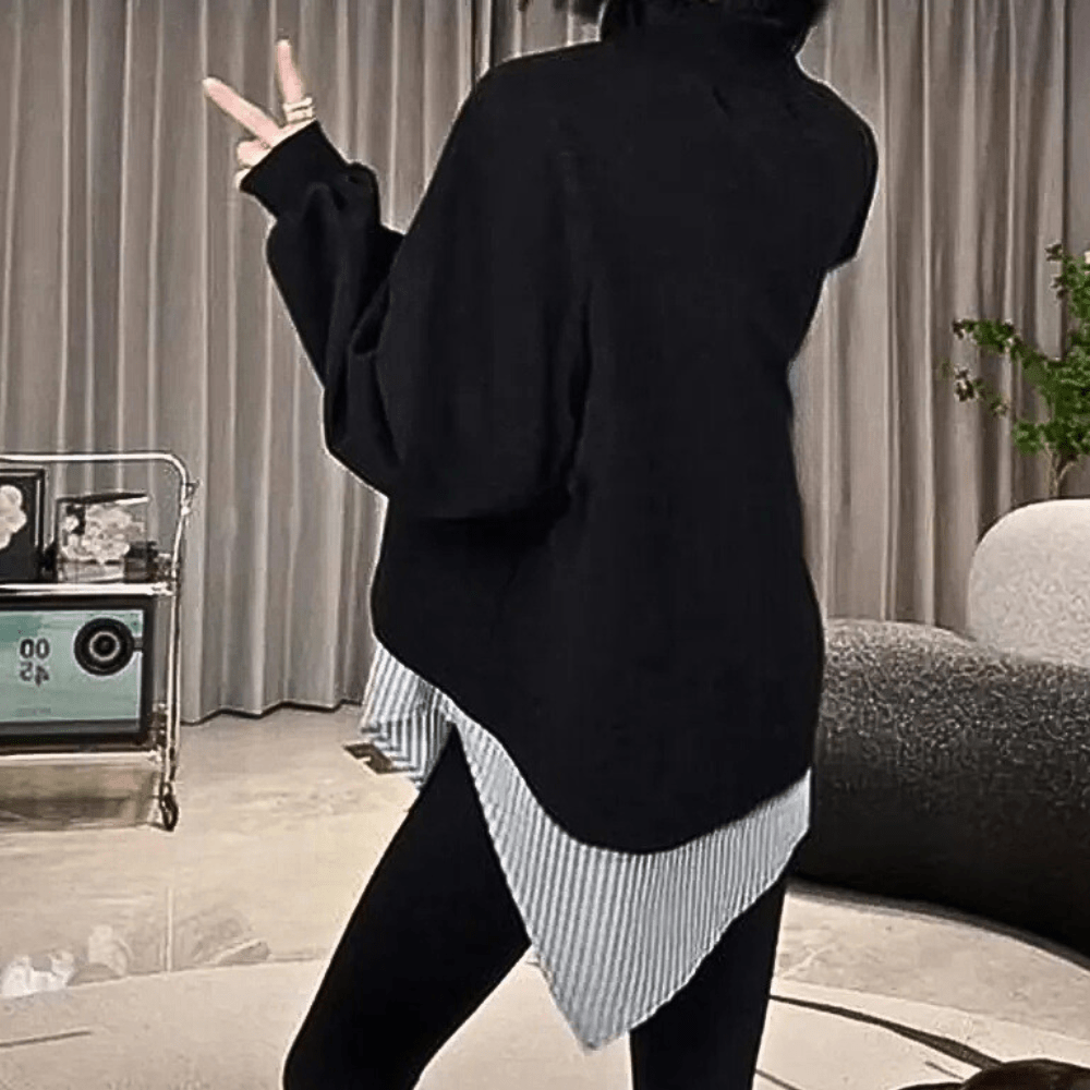 Levoire | Sweat-shirt classique pour femmes pull noir gilet