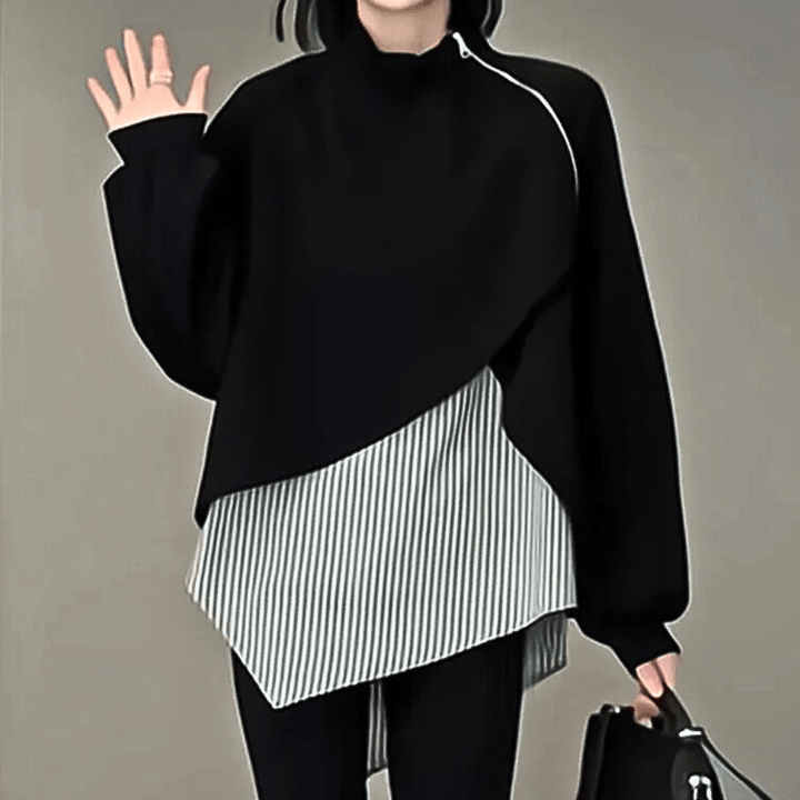Levoire | Sweat-shirt classique pour femmes pull noir gilet XL