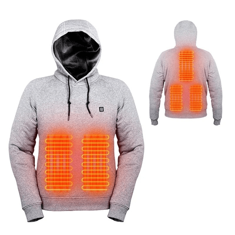 Levoire | Sweat à capuche chauffé avec réglage de température réglable Gris