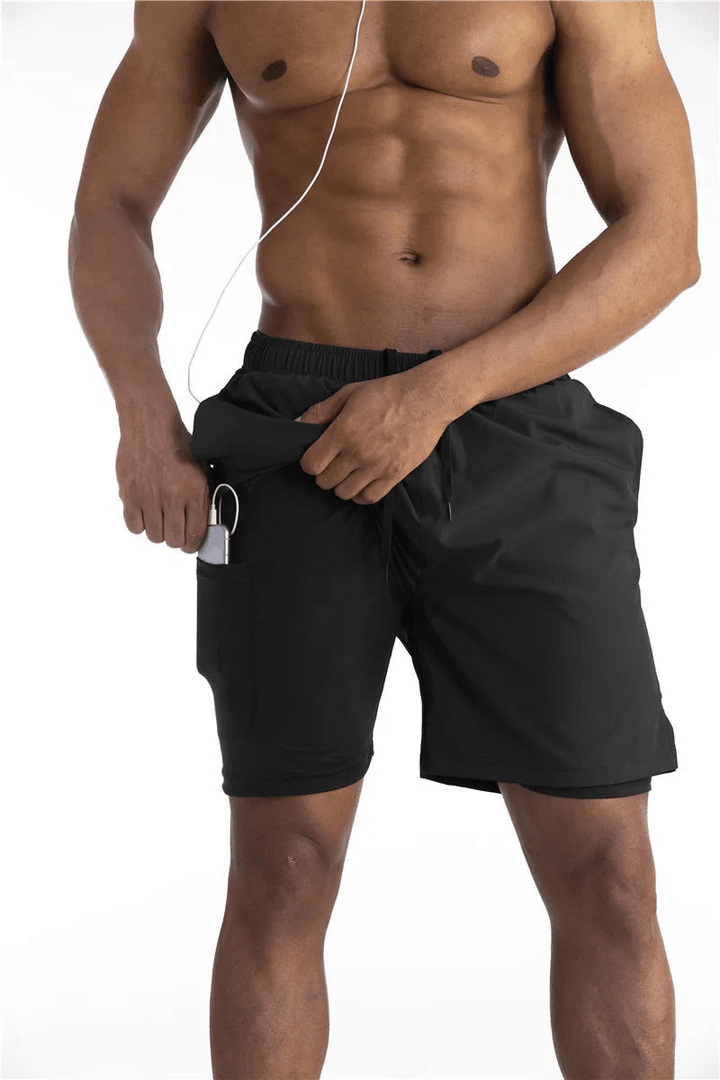 Levoire | Short de course avec sous-vêtement et poche, séchage rapide et confortable