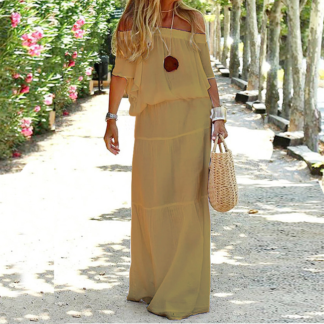 Levoire | Robe Maxi Décolletée Khaki