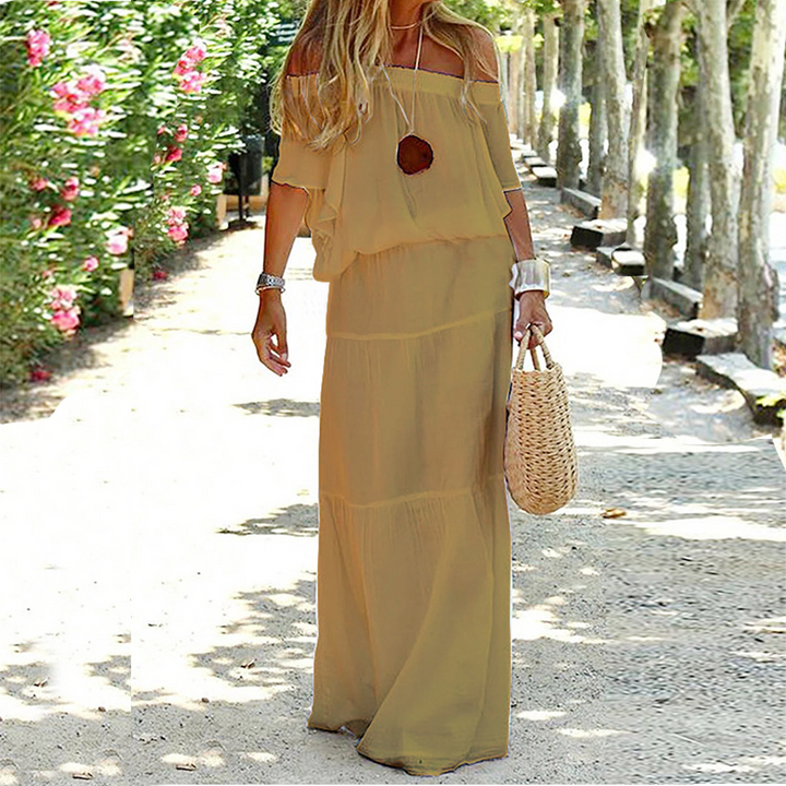 Levoire | Robe Maxi Décolletée Khaki