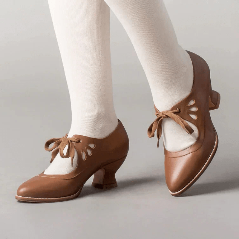 Levoire | Edwardian Cuir Chaussures Élégantes & Durables Chaussures pour Femmes Braun