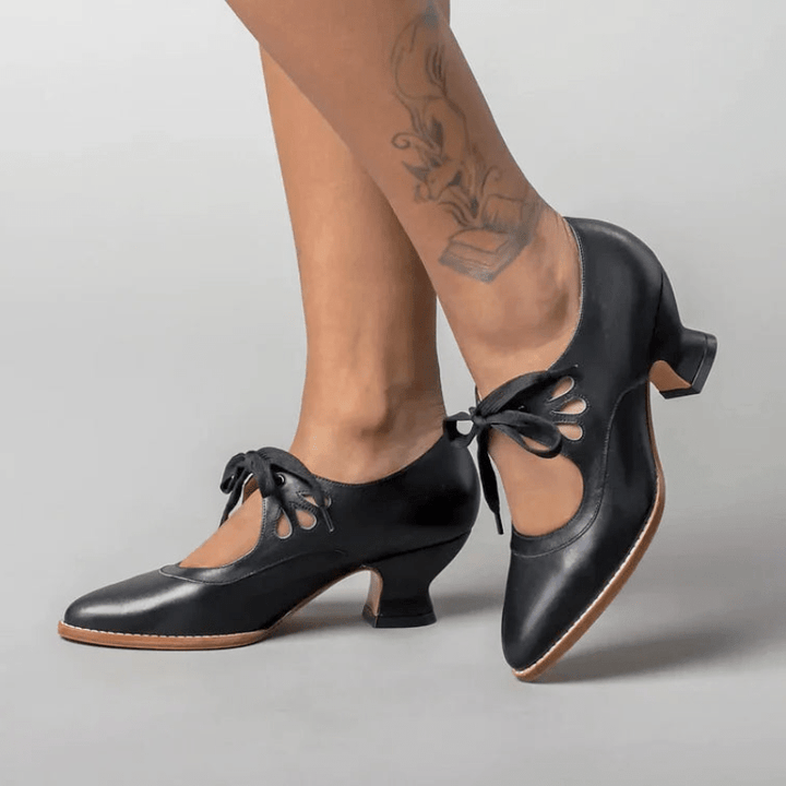 Levoire | Edwardian Cuir Chaussures Élégantes & Durables Chaussures pour Femmes Noir