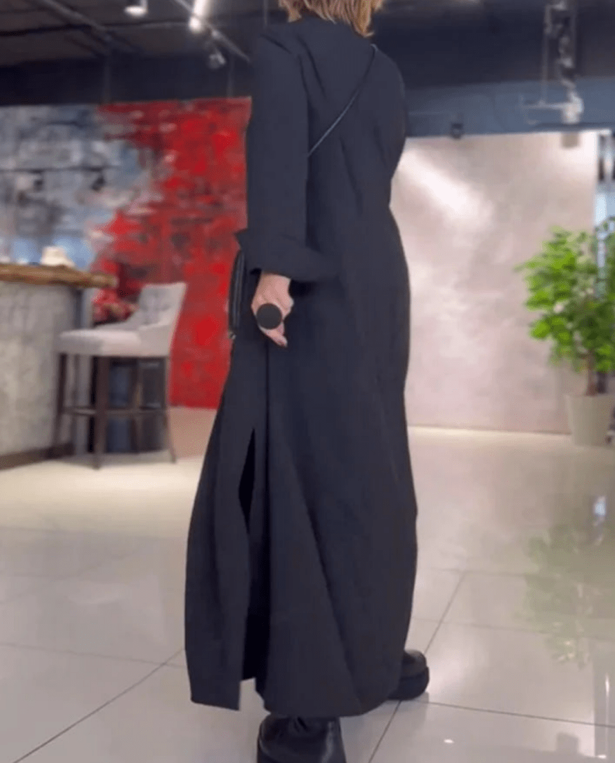 Levoire | Robe maxi dames à décolleté en V avec fente latérale Design élégant & confort