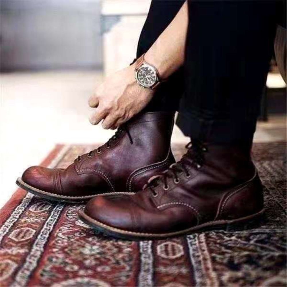 Levoire | Bottes En Cuir Classiques Pour Hommes Café