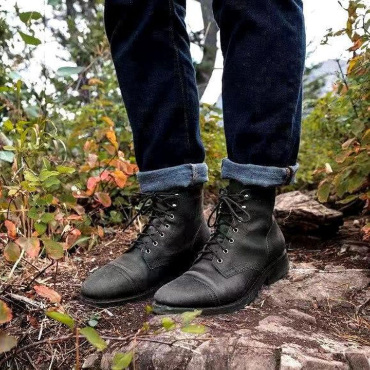 Levoire | Bottes En Cuir Classiques Pour Hommes Noir