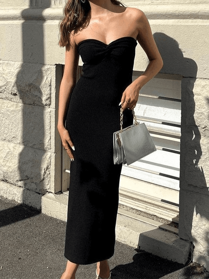 Levoire | Robe Maxi Sans Manches Twist Tricot