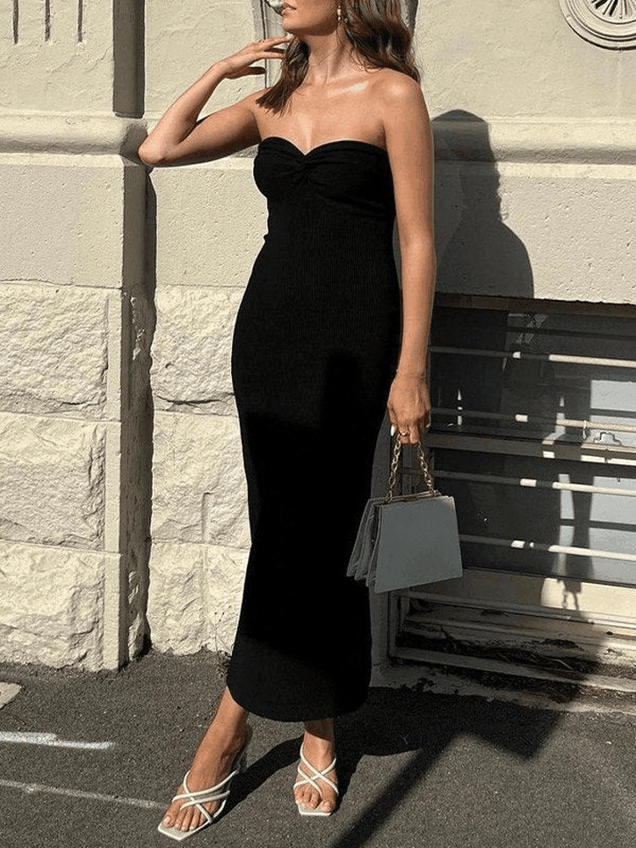 Levoire | Robe Maxi Sans Manches Twist Tricot