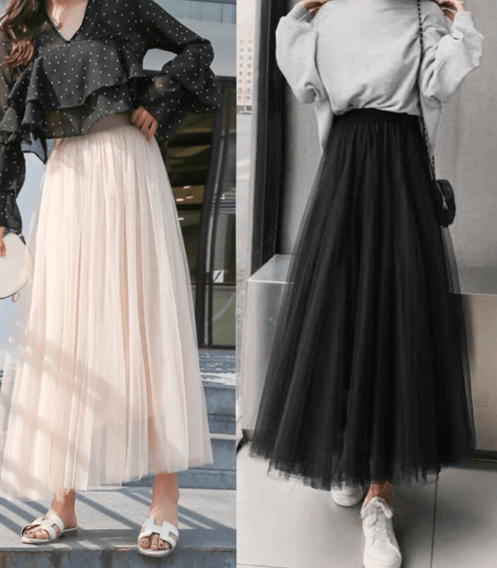 Levoire | Jupe mi-mollet taille haute