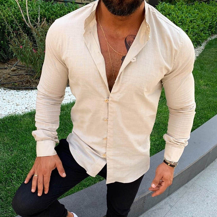Levoire | Chemise Homme En Lin Unie beige