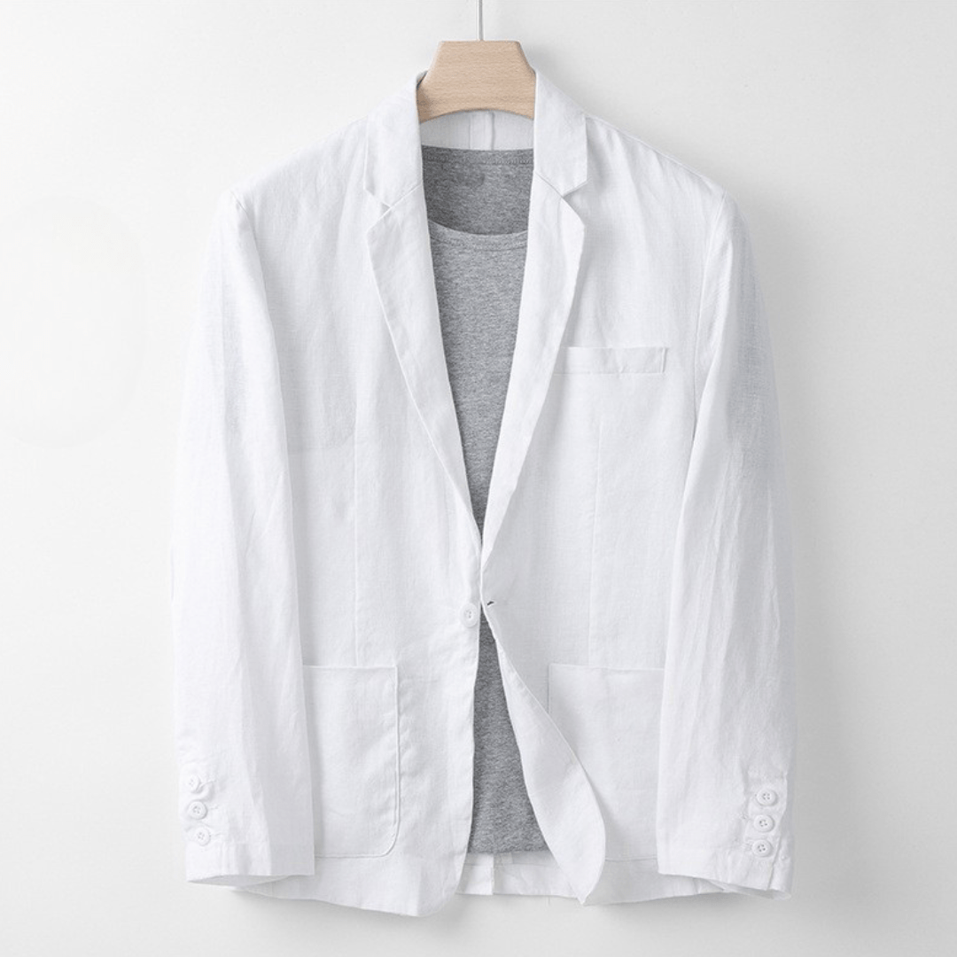 Levoire | Coupe Cintrée Blazer En Lin Blanc nuage