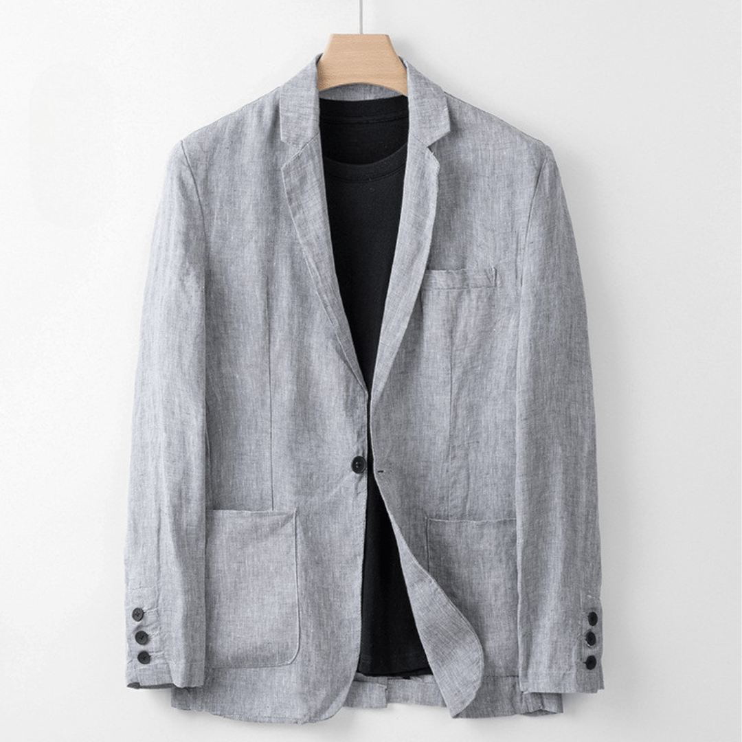 Levoire | Coupe Cintrée Blazer En Lin grise schiste