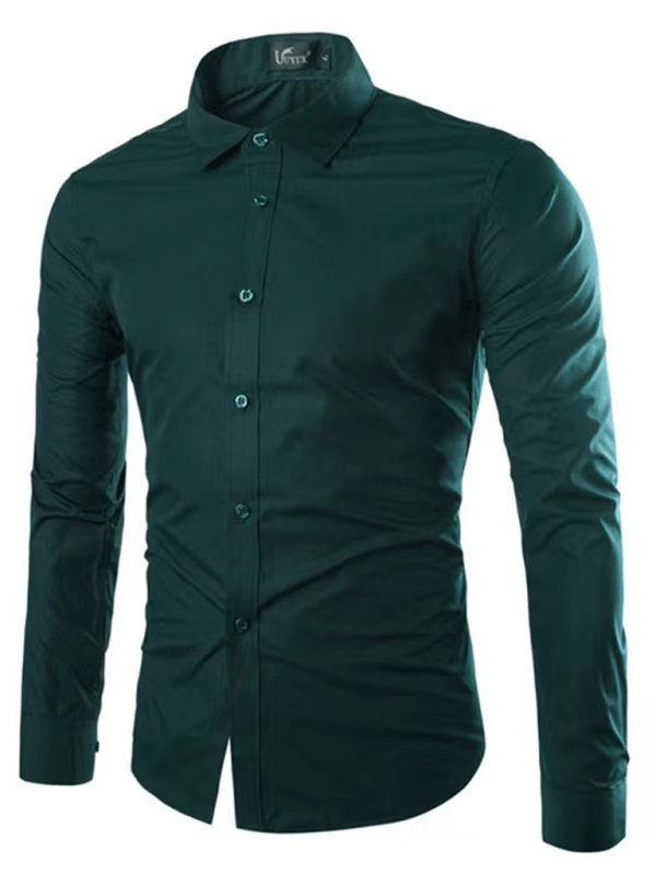 Levoire | Chemise Slim Sans Repassage Homme Grünschwarz