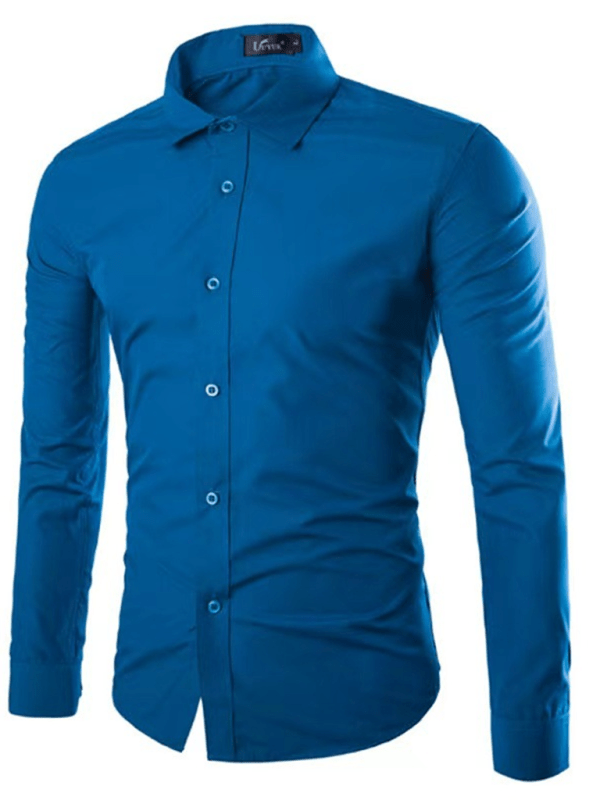 Levoire | Chemise Slim Sans Repassage Homme Bleu