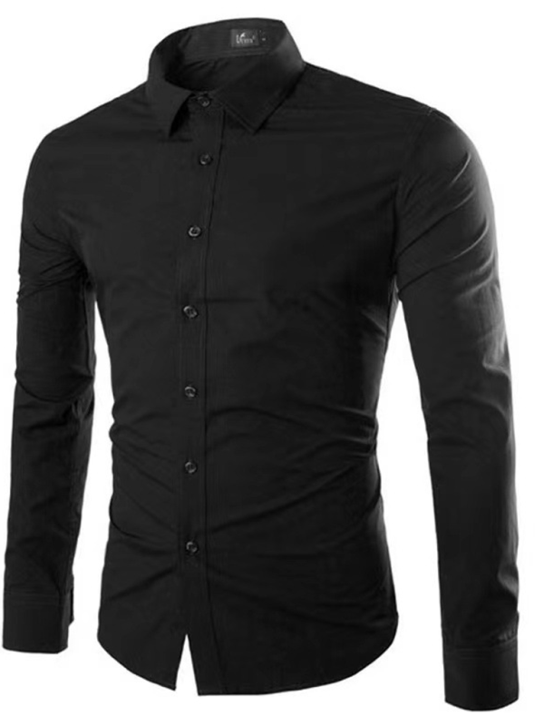 Levoire | Chemise Slim Sans Repassage Homme Noir
