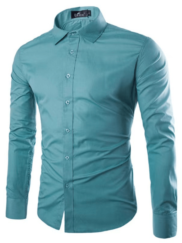 Levoire | Chemise Slim Sans Repassage Homme Turquoise