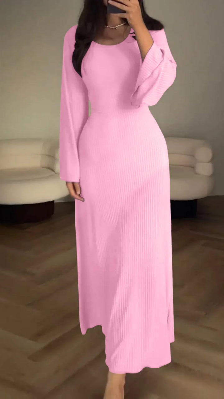 Levoire | Robe Élégante À Manches Longues Rosa