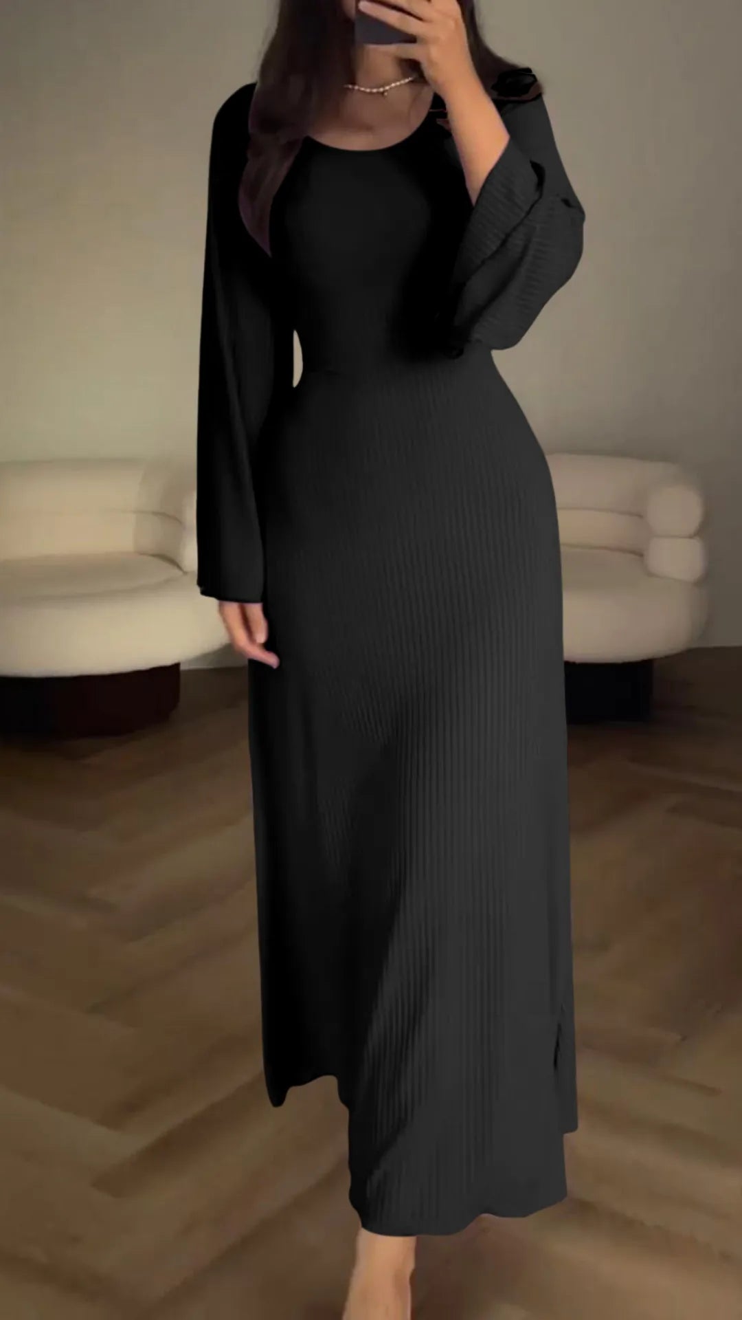 Levoire | Robe Bodycon Avec Coupe Serrée Noir