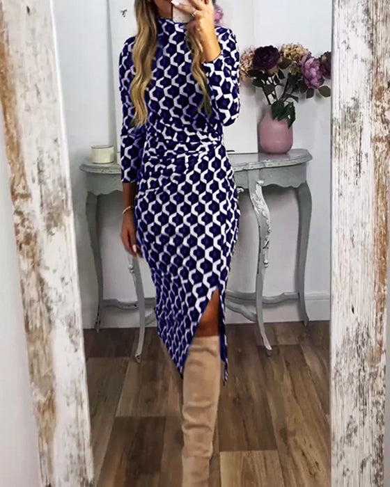 Levoire | Robe imprimée décontractée Bleu