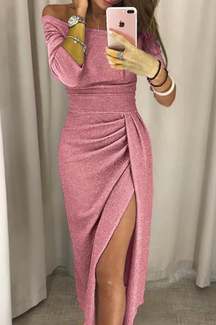 Levoire | Robe Maxi Longue Décolleté Rosa