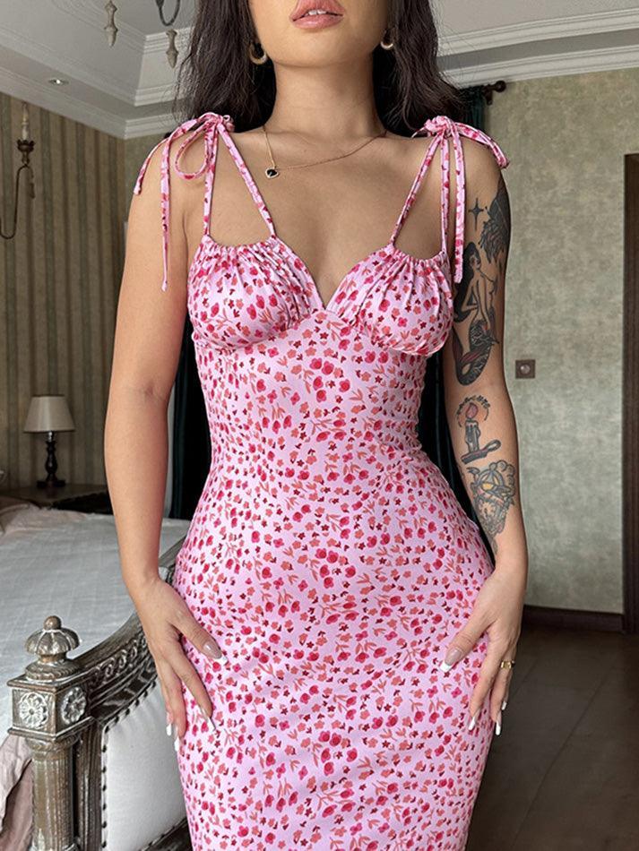 Levoire | Robe Maxi Avec Laçage Et Motif Floral Pour Un Look Romantique