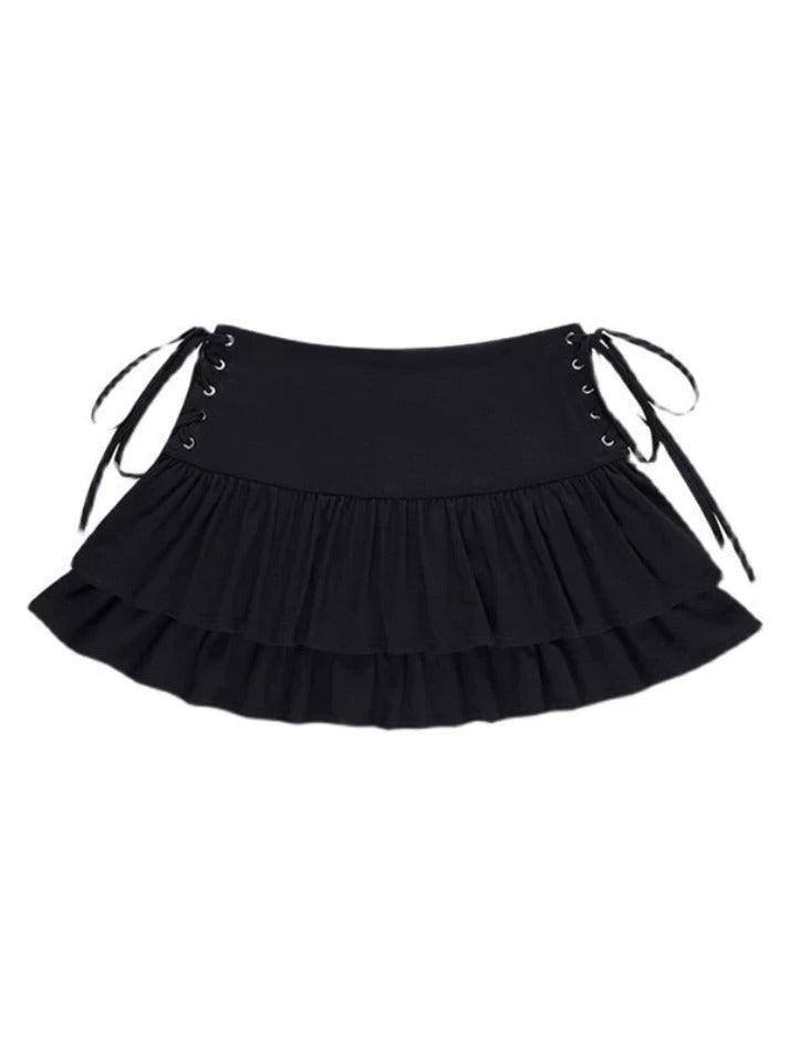 Levoire | Jupe Mini À Volants Avec Lacets