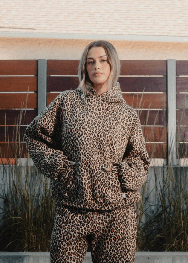Levoire | Imprimé léopard Sweat à capuche Femme Pull Pull Gilet 2XL