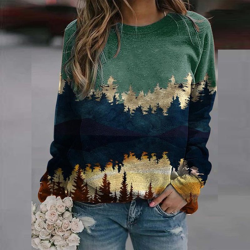 Levoire | Pull Imprimé Berg Vert