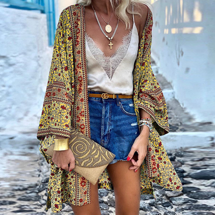 Levoire | Boho Cardigan Pour Femmes Kimono D'Été Léger Avec Design Élégant