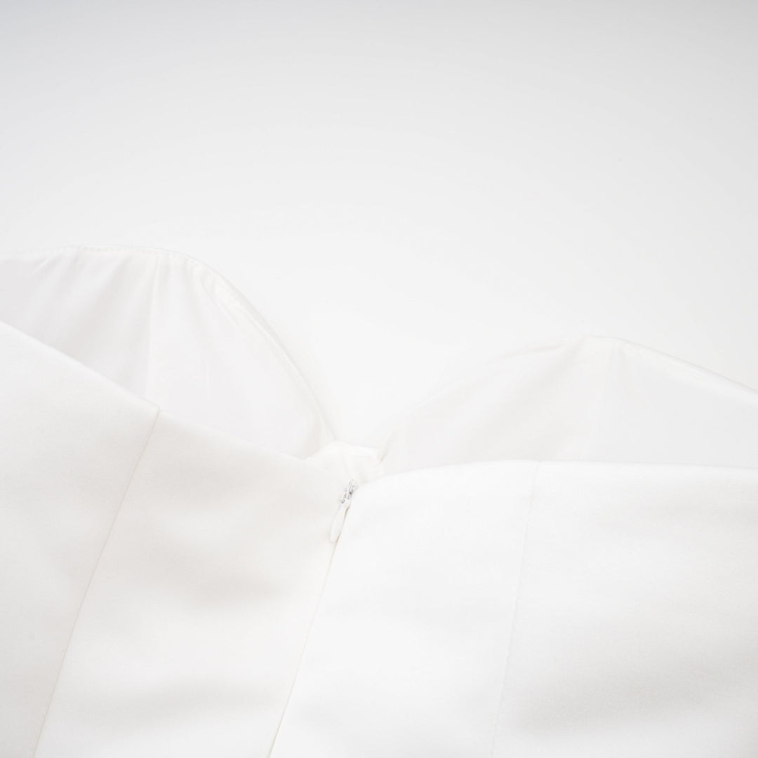 Levoire | Robe Mini Bustier Off-Shoulder Blanche
