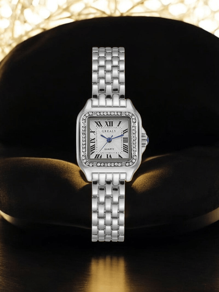 Levoire | Montre élégante pour dames Design classique & luxe Argent avec des pierres