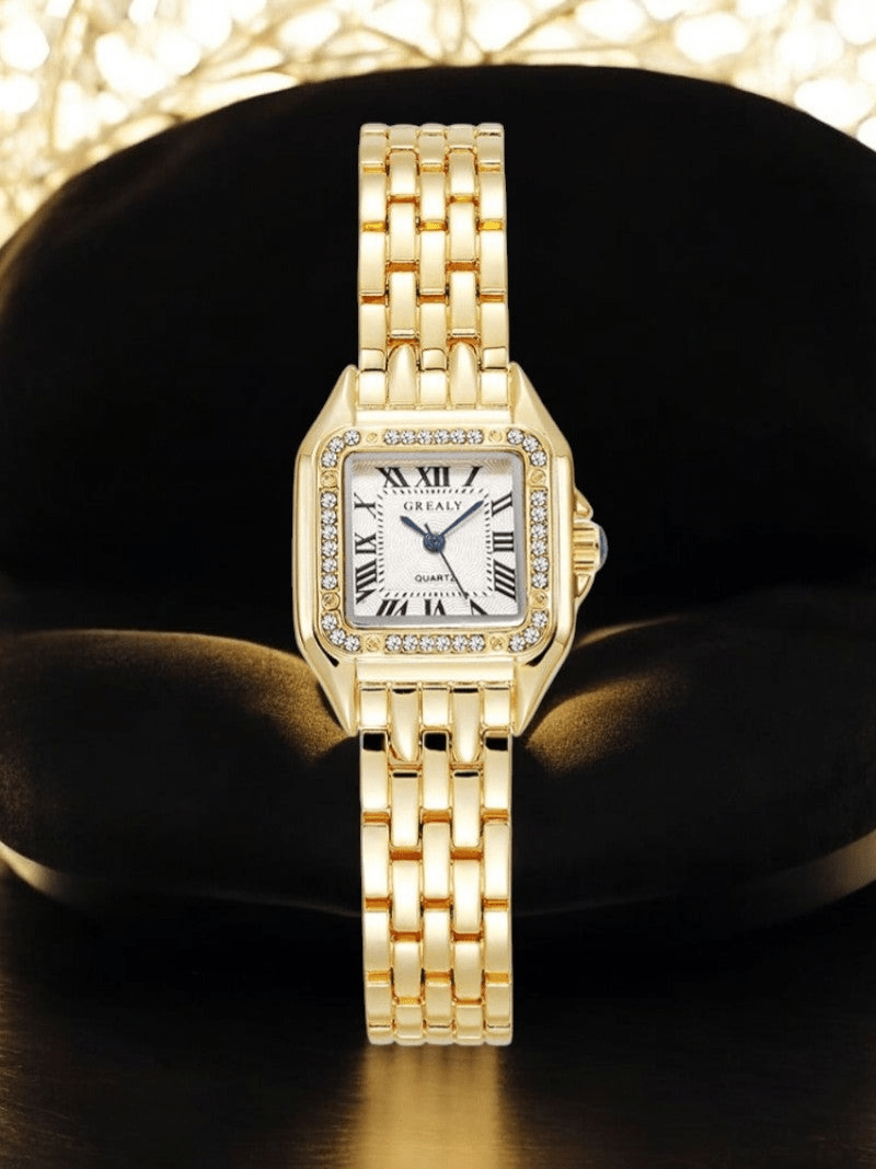 Levoire | Montre élégante pour dames Design classique & luxe Or avec pierres