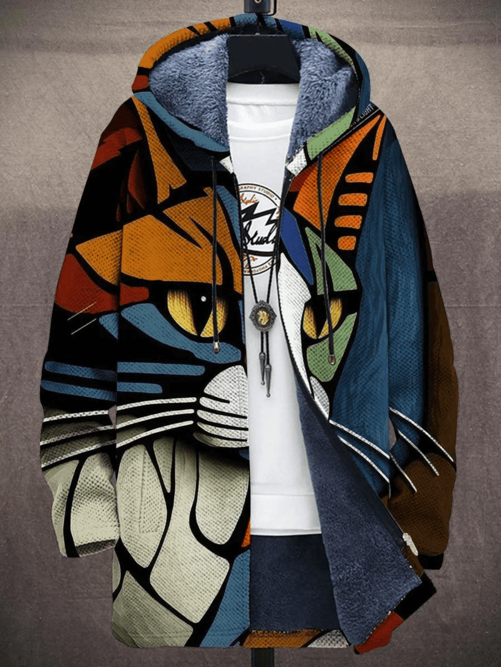 Levoire | Veste Imprimée Artisanale Chat multicolore