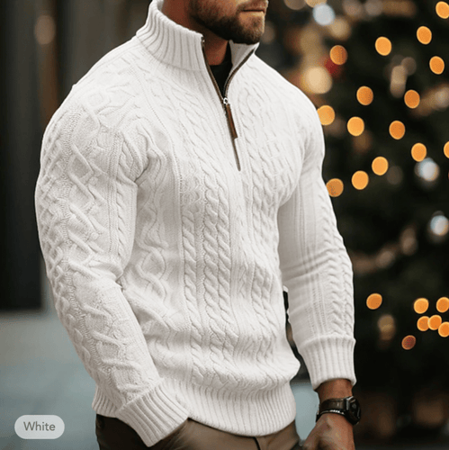 Levoire | Pull pour hommes avec fermeture éclair Pull Half Zip Décontracté et Élégant