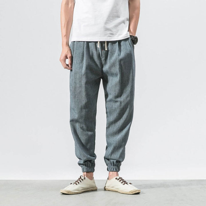 Levoire | Pantalon Pour Homme Léger En Coton Et Lin Doux, Respirant Et Élégant
