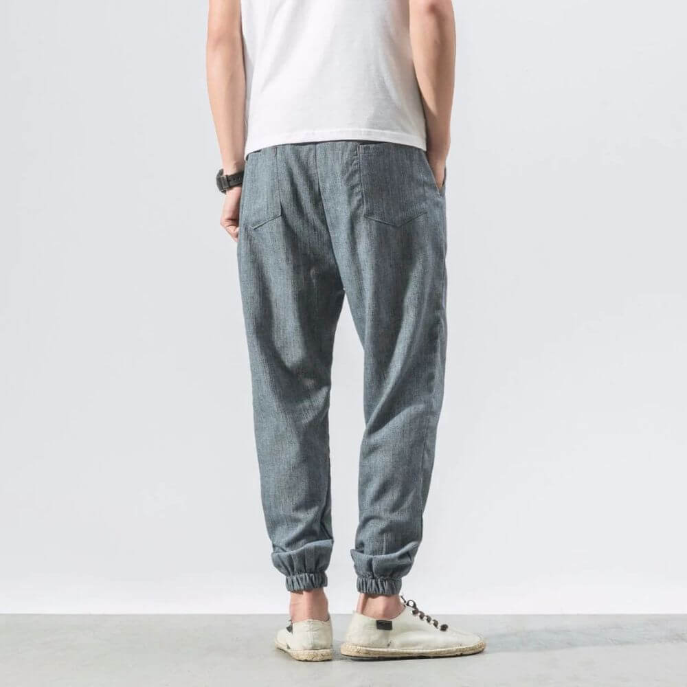 Levoire | Pantalon Pour Homme Léger En Coton Et Lin Doux, Respirant Et Élégant