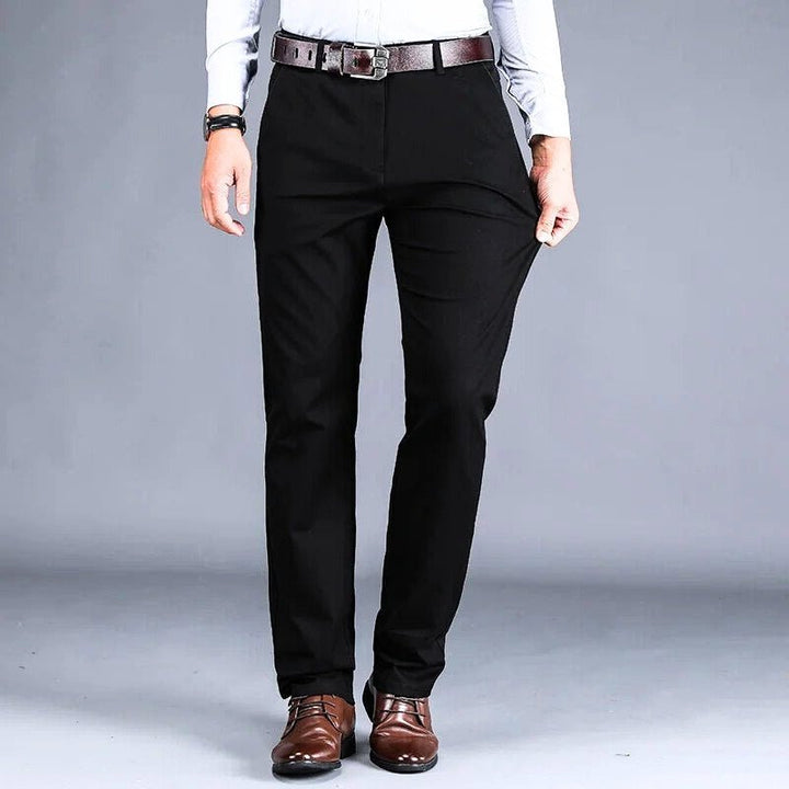 Levoire | Pantalon homme en coton Pantalon homme Pantalon stretch Confortable & Classique Noir