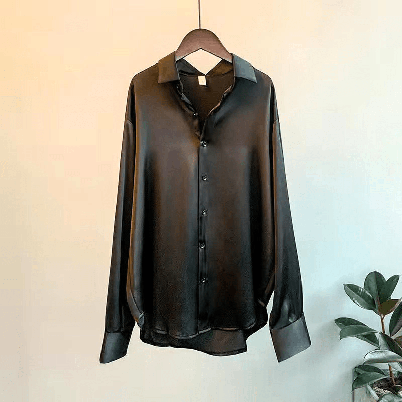 Levoire | Chemisier Femme Blouse de Luxe en Soie Élégante & Tendance Noir