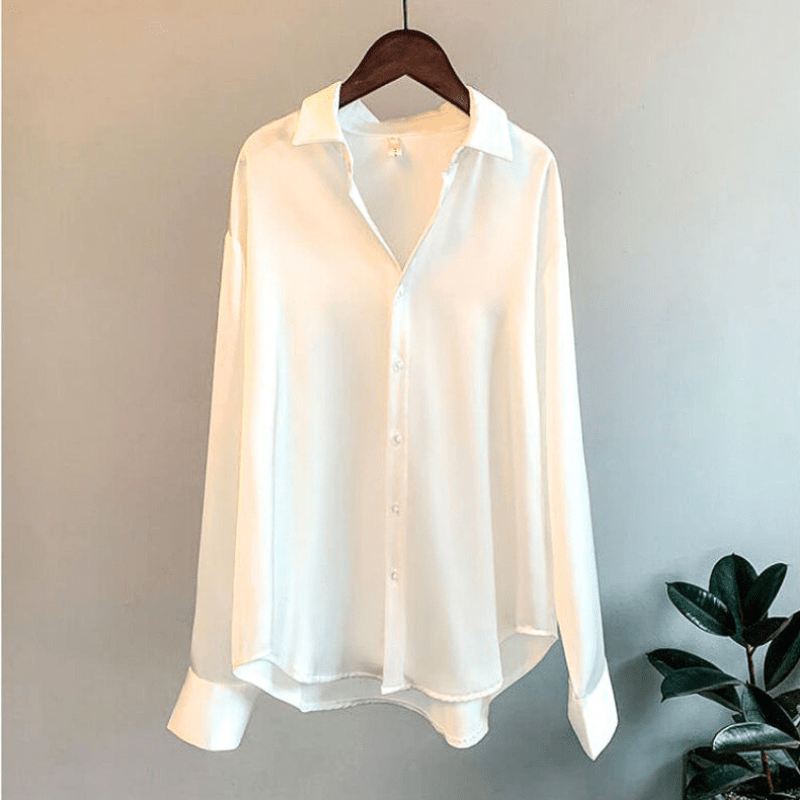 Levoire | Chemisier Femme Blouse de Luxe en Soie Élégante & Tendance Blanc