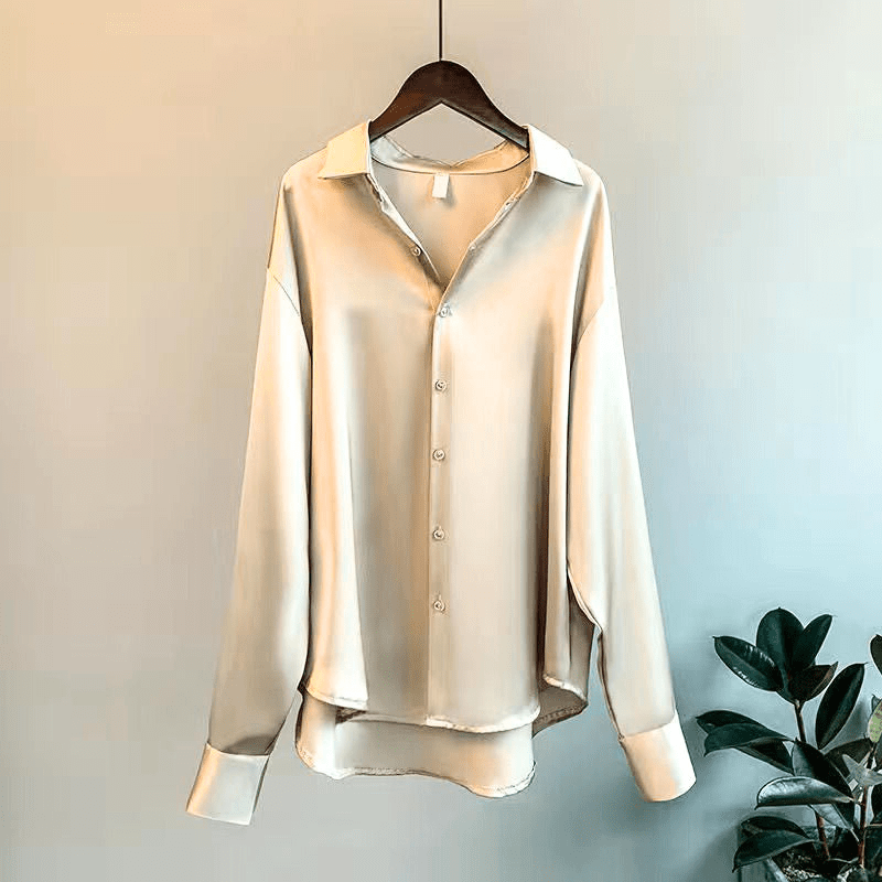 Levoire | Chemisier Femme Blouse de Luxe en Soie Élégante & Tendance Beige