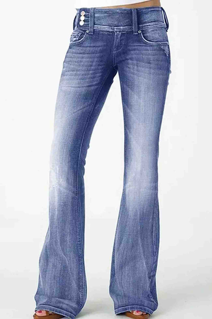 Levoire | Pantalons À Boutons Latéraux Et Pantalons Amples Bleu clair