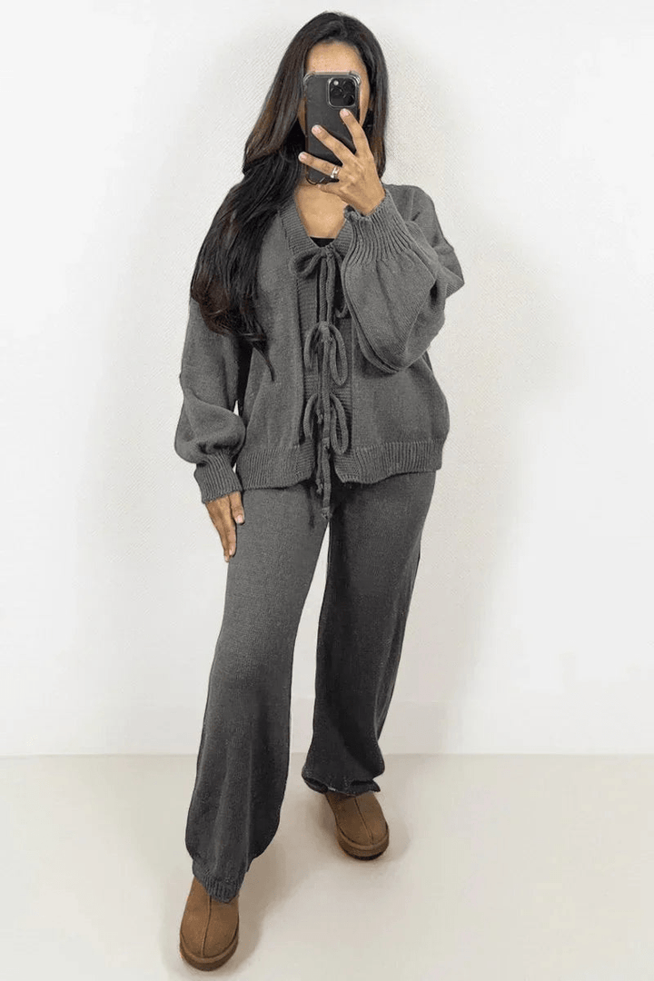 Levoire | Gilet Noué Confortable Femme Gris