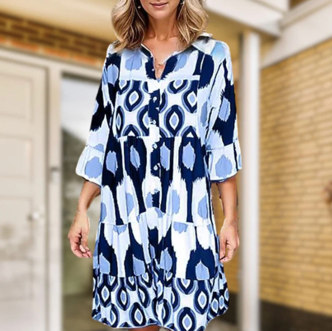 Levoire | Magnifique Robe Imprimée Bleu
