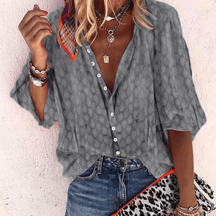 Levoire | Élégante blouse pour femmes Apparence chic et confort pour le printemps/été Gris