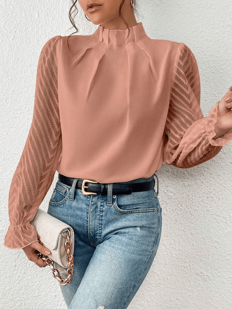 Levoire | Chemisier Confortable Stylé Femme Pêche