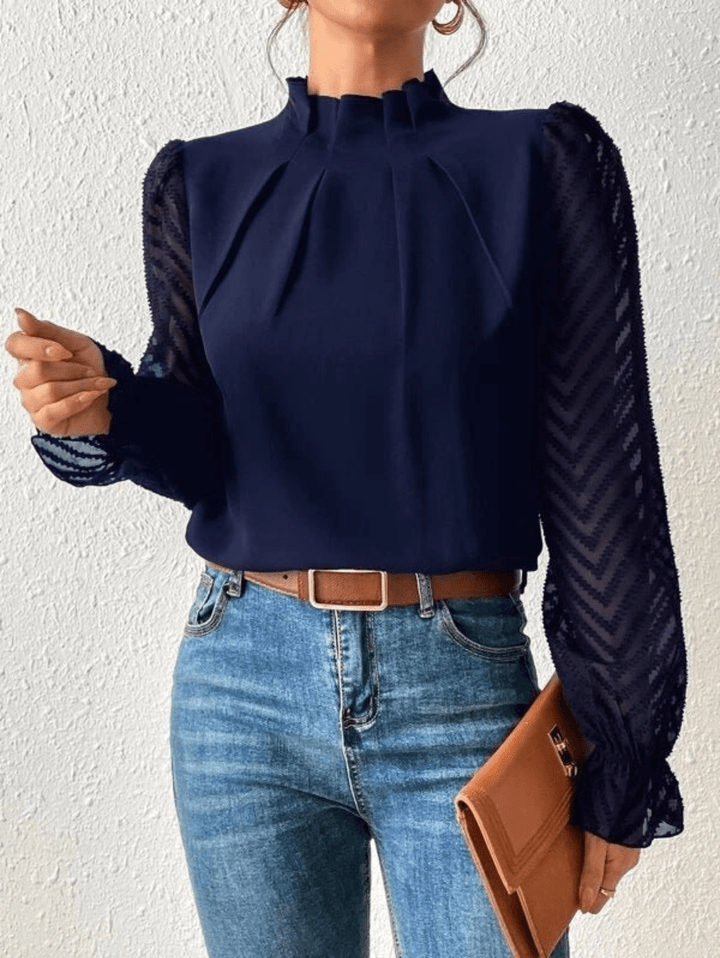 Levoire | Chemisier Confortable Stylé Femme Bleu marine