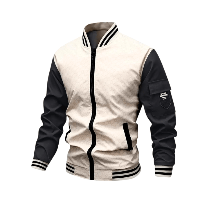 Levoire | Veste hommes classique bomber pour hommes confortable et durable Beige